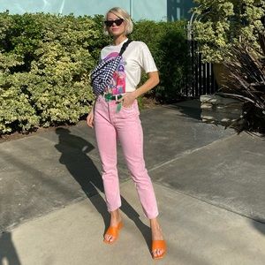 🌸 AGOLDE Riley Pink Jeans